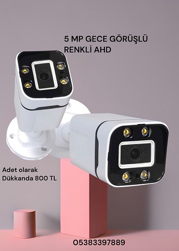 5 MP Renkli Güvenlik Kamerası AHD - Görsel 3