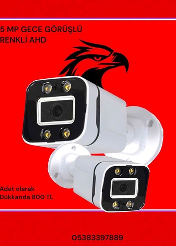 5 MP Renkli Güvenlik Kamerası AHD - Görsel 4