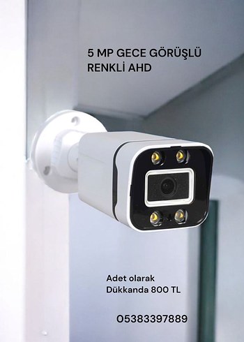 5 MP Renkli Güvenlik Kamerası AHD - Görsel 5