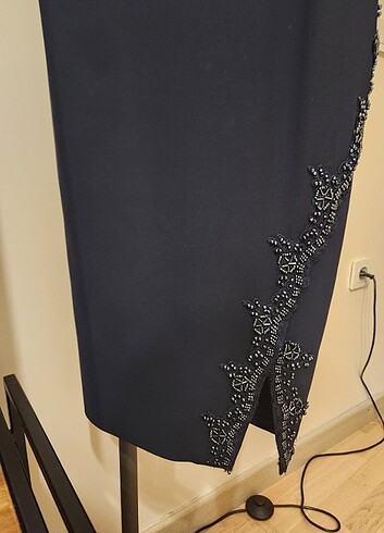 Lacivert Boncuklu Abiye - Görsel 4