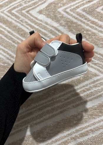 Gri Erkek Bebek İlk Adım Ayakkabısı Velcro - Görsel 4