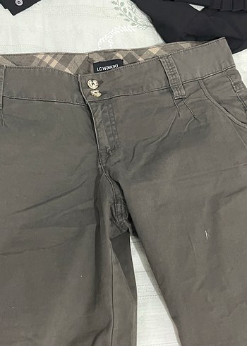 LC Waikiki Düşük Bel Haki Pantolon