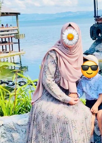 40 Beden camel Renk Tesettür elbise