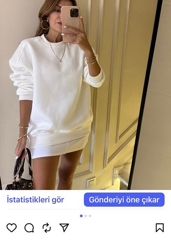 Beyaz Oversize Sweatshirt