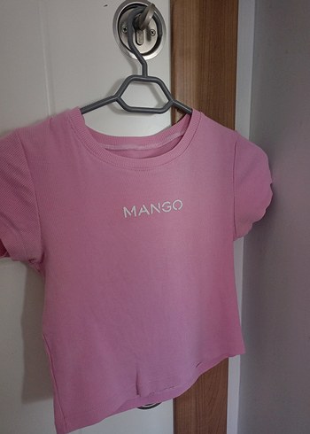 Mango Pembe Kısa Kollu Tişört