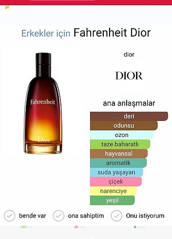 Fahrenheit erkek parfüm 30ml