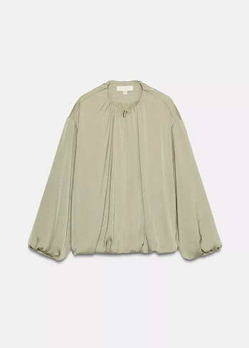 Zara Adacayi Yesili Sifon Bluz Rahat Ve Sik