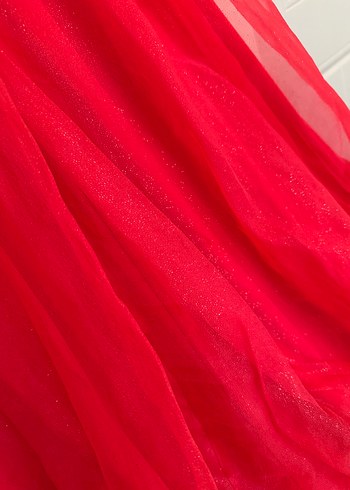 Parlak Kırmızı kına Elbisesi - Görsel 3