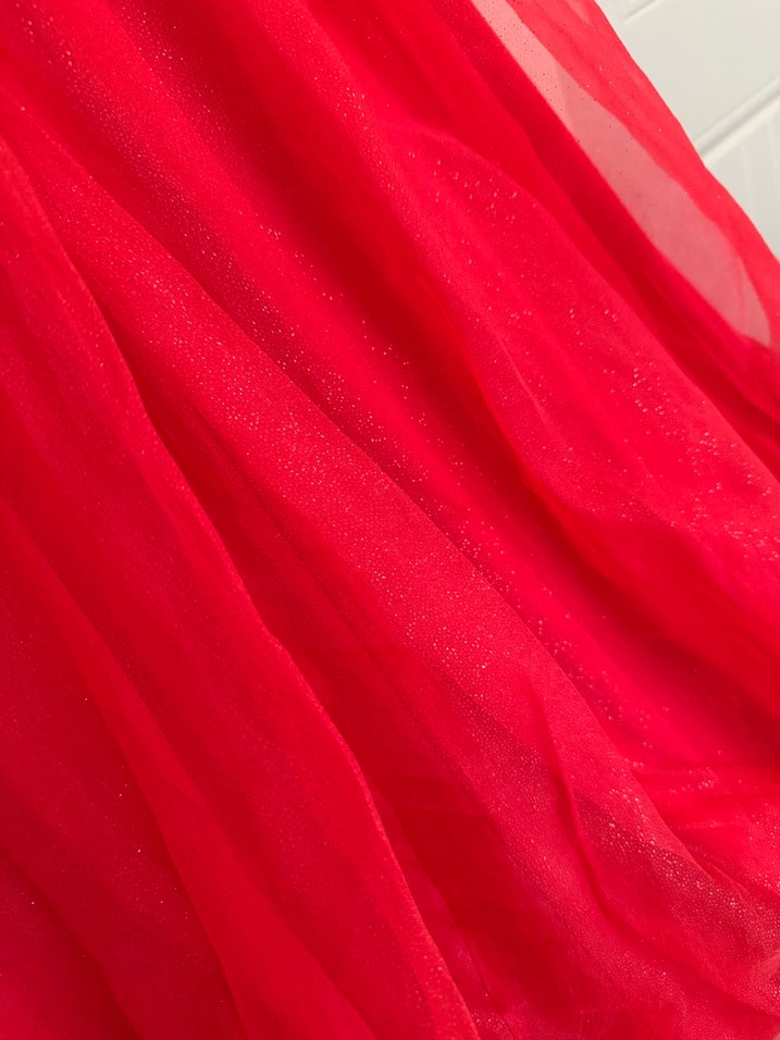 Parlak Kırmızı kına Elbisesi - Görsel 3