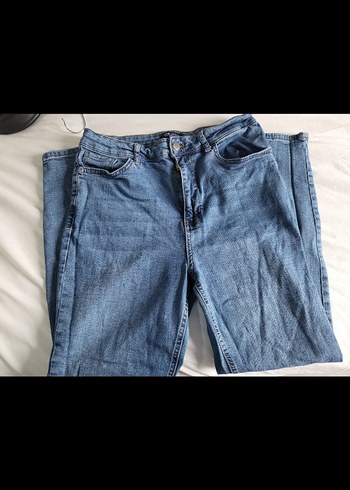 Tokalı Mavi Kadın Denim Pantolon