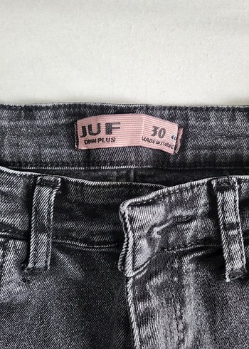 Diğer Gri Düğmeli Kadın Kot Pantolon