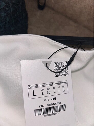 l Beden beyaz Renk Zara Straplez elbise