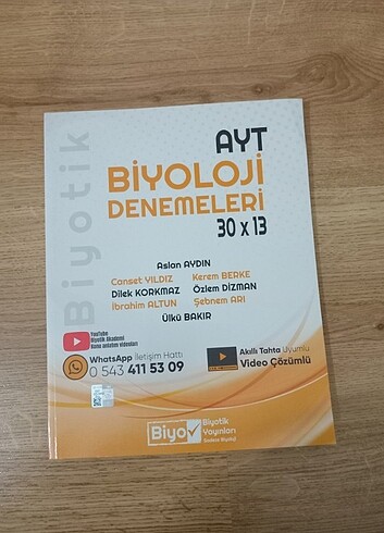 Biyotik yayınları ayt biyoloji denemesi 