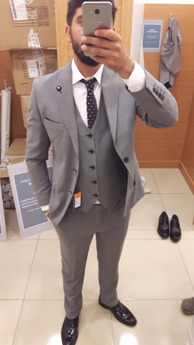 Gri Erkek takım elbise - Görsel 2