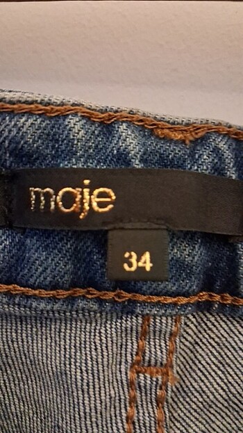 34 Beden mavi Renk Maje jeans 34 beden işlemeli jean