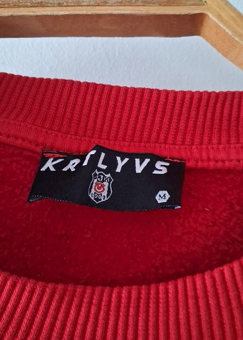 Beşiktaş Kırmızı Beşiktaş Baskılı Triko Sweatshirt M beden