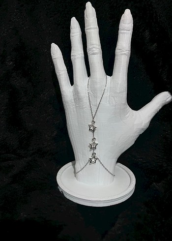 Yıldızlı Zincir Detaylı Gotik Kadın El Zinciri - Görsel 3