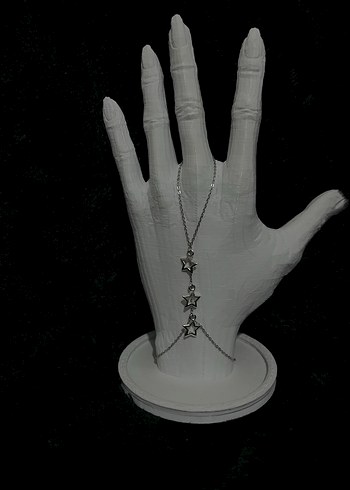 Yıldızlı Zincir Detaylı Gotik Kadın El Zinciri - Görsel 4