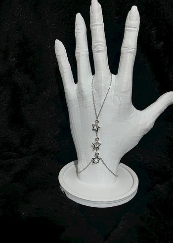 Yıldızlı Zincir Detaylı Gotik Kadın El Zinciri - Görsel 2