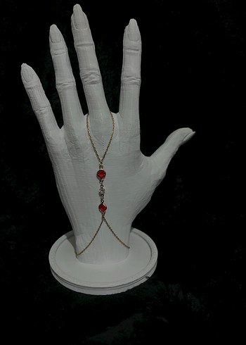 Kırmızı Boncuklu Bohem El Zinciri - Görsel 4