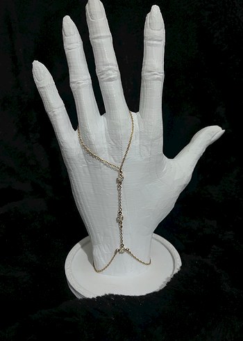 Zincir Detaylı Altın Kadın El Zinciri - Görsel 2