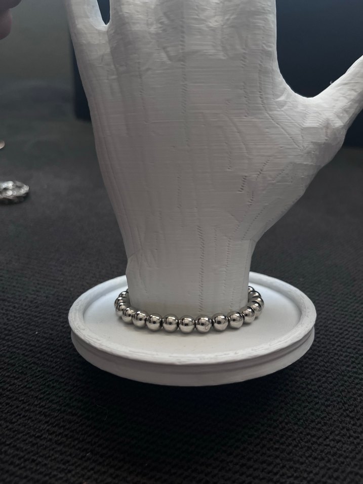 Boncuklu Gri Kadın El Zinciri - Görsel 3