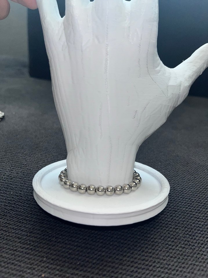 Boncuklu Gri Kadın El Zinciri - Görsel 2