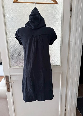 Diğer Siyah Kapüşonlu Kolsuz Fermuarlı uzun yelek