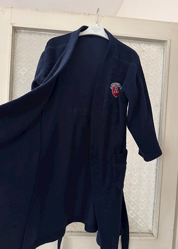 8 Yaş Beden mavi Renk 6/10 yaş arası Erkek Çocuk Lacivert Desenli sabahlık