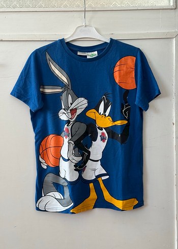 LC Waikiki Kız-erkek Çocuk 8/10 yaş için Mavi Baskılı Kısa Kollu Tişört