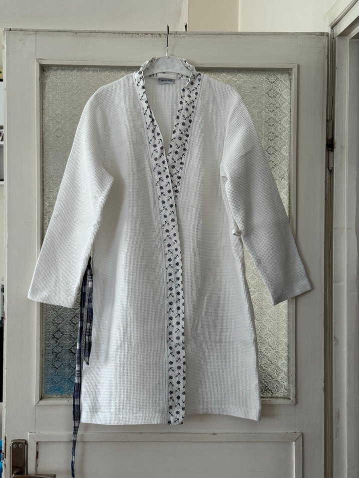 Englısh home marka Erkek Çocuk Beyaz Bornoz - Görsel 5