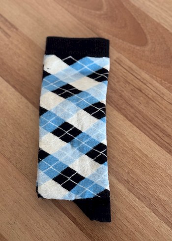 3/6 yaş çocuk için Mavi Desenli Midi Çorap - Görsel 2