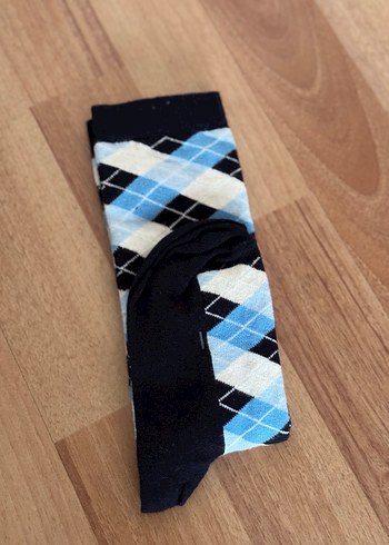 3/6 yaş çocuk için Mavi Desenli Midi Çorap - Görsel 3