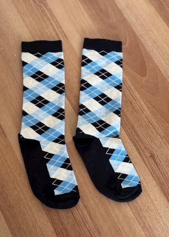 3/6 yaş çocuk için Mavi Desenli Midi Çorap - Görsel 6