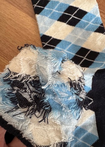 3/6 yaş çocuk için Mavi Desenli Midi Çorap - Görsel 7