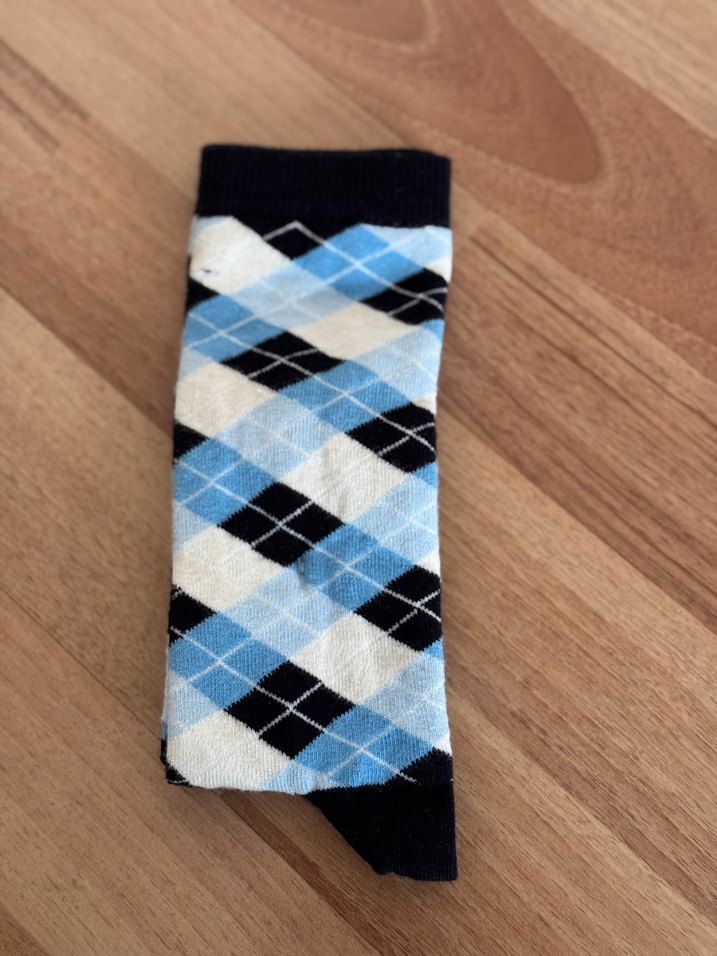 3/6 yaş çocuk için Mavi Desenli Midi Çorap - Görsel 2