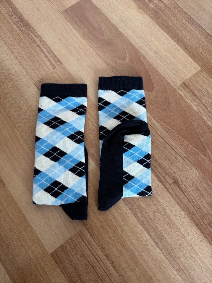 3/6 yaş çocuk için Mavi Desenli Midi Çorap - Görsel 5