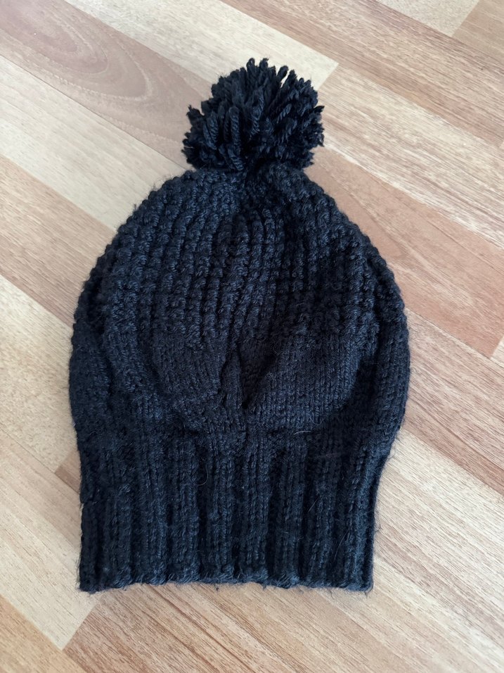 Siyah Örgü Kadın Bere - Görsel 5