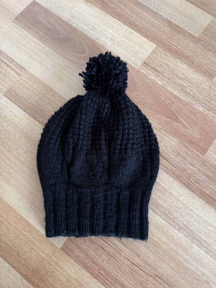 Siyah Örgü Kadın Bere - Görsel 3