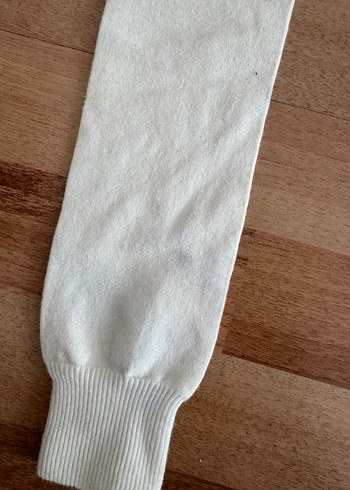 Kırık Beyaz açık krem Pamuklu Rahat Kadın Tayt - Görsel 4