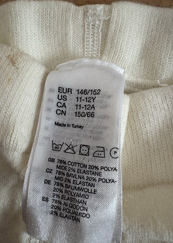 Kırık Beyaz açık krem Pamuklu Rahat Kadın Tayt - Görsel 7