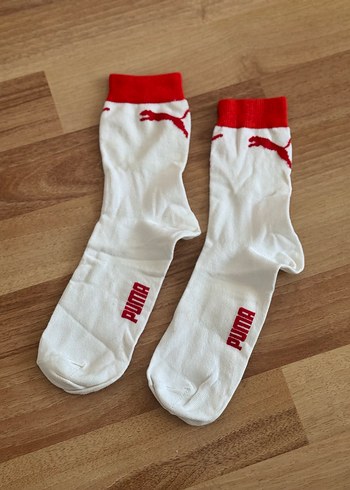 34/38 numara PUMA Kırmızı Erkek Kadın Midi Çorap - Görsel 3