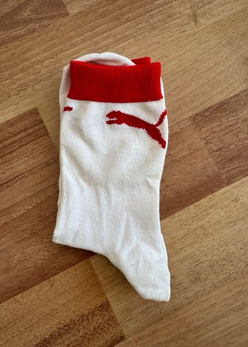 34/38 numara PUMA Kırmızı Erkek Kadın Midi Çorap - Görsel 7