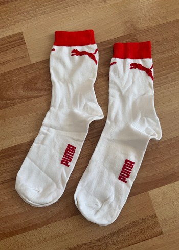34/38 numara PUMA Kırmızı Erkek Kadın Midi Çorap - Görsel 4