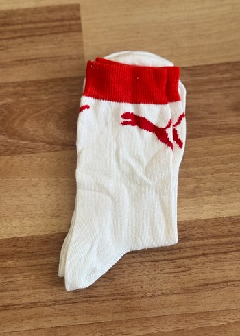 34/38 numara PUMA Kırmızı Erkek Kadın Midi Çorap - Görsel 2