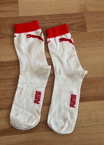 34/38 numara PUMA Kırmızı Erkek Kadın Midi Çorap - Görsel 6