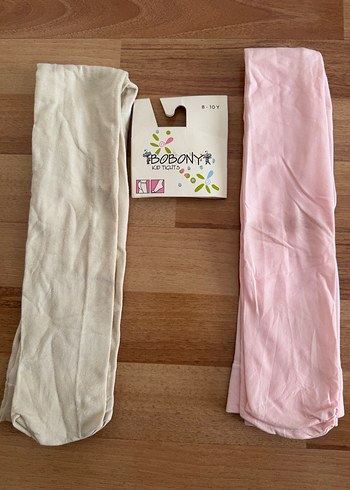 İki tane 7/10 yaş Çocuk için pastel renkli pamuklu külotlu çorap - Görsel 2