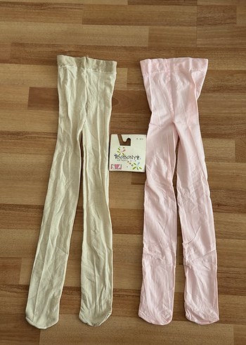 İki tane 7/10 yaş Çocuk için pastel renkli pamuklu külotlu çorap - Görsel 9