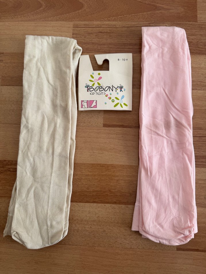 İki tane 7/10 yaş Çocuk için pastel renkli pamuklu külotlu çorap - Görsel 2