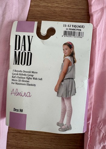 9/12 iki tane Kız Çocuk Pembe Külotlu Çorap Seti - Görsel 5